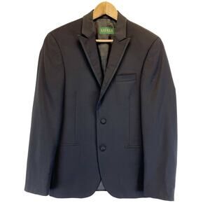 LAUREN Ralph Lauren Mens 37R Blazer Jacket‎ Black Super 100s Fine Worsted Wool